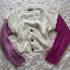 PLT cable knit cardigan size large may fit smaller size for an over sized look